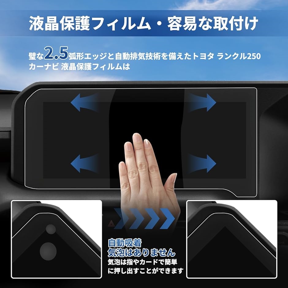 ガラス 保護フィルム 新型 トヨタ ランクル250 12.3インチ カーナビ