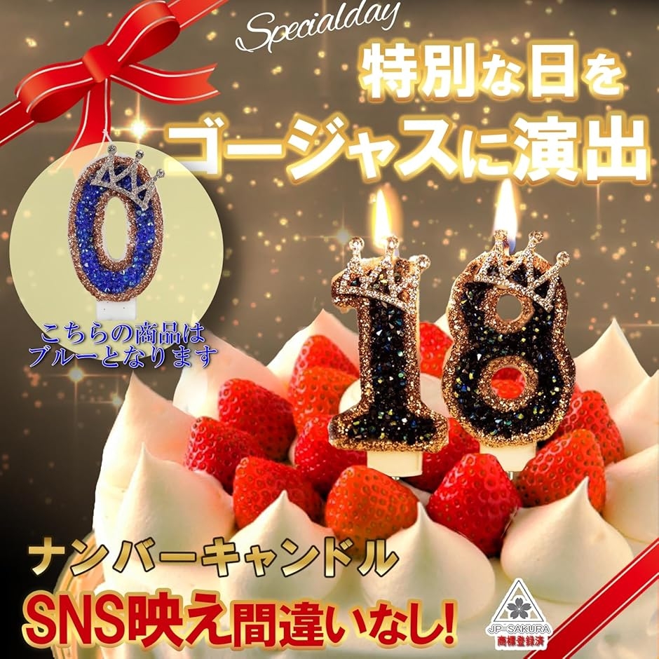 バースデー ナンバー キャンドル 誕生日 ロウソク 数字 誕生日ケーキ