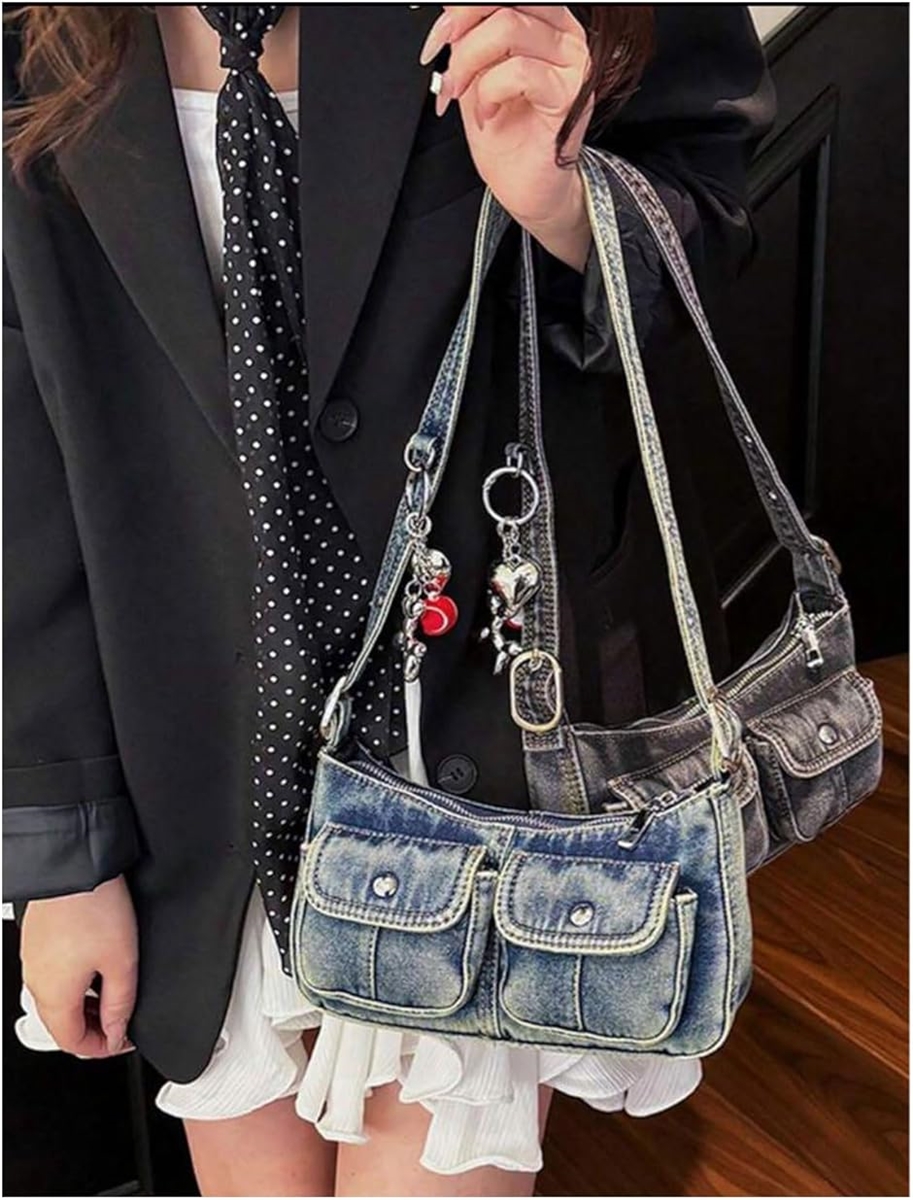 レディース デニム バッグ ショルダー 生地 ジーンズ カジュアル