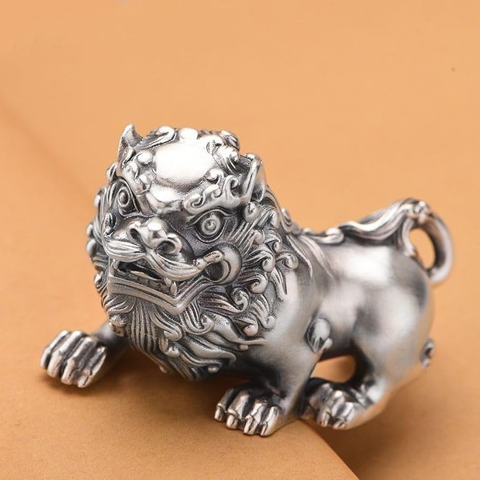 シーサー 獅子 置物 シルバー ミニ オーナメント 開運 風水 グッズ