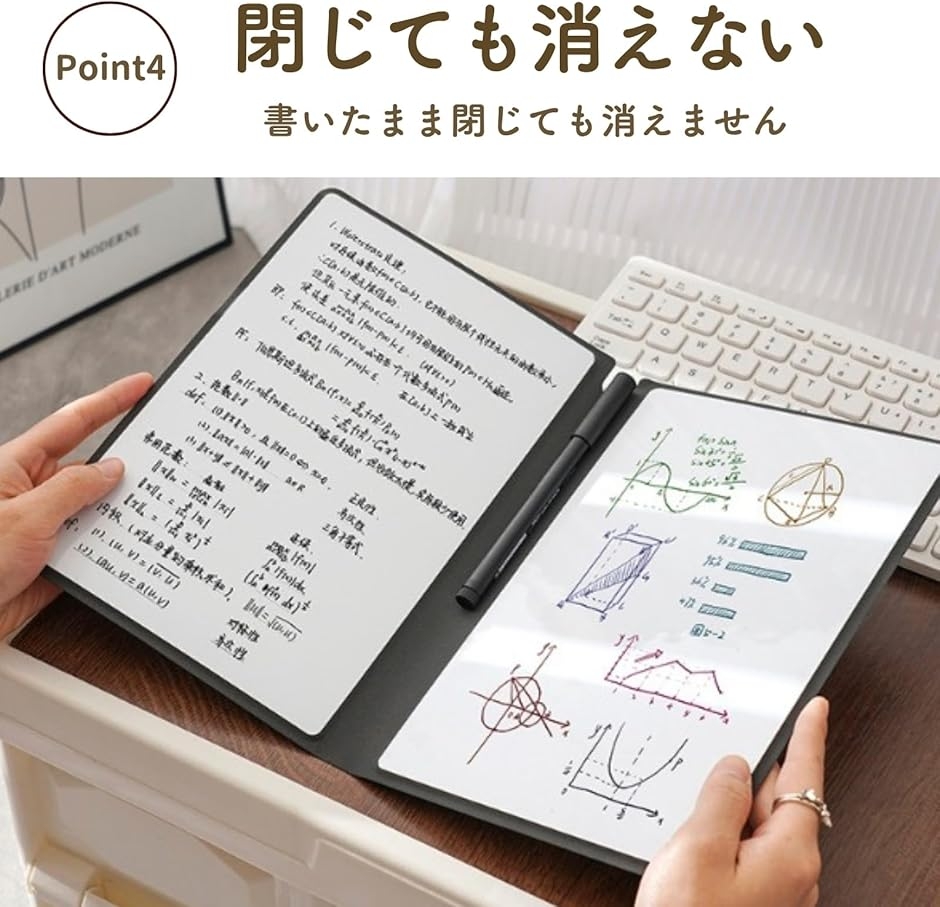 ホワイトボード ミニ A5サイズ 見開き2ページにたっぷり書ける 卓上