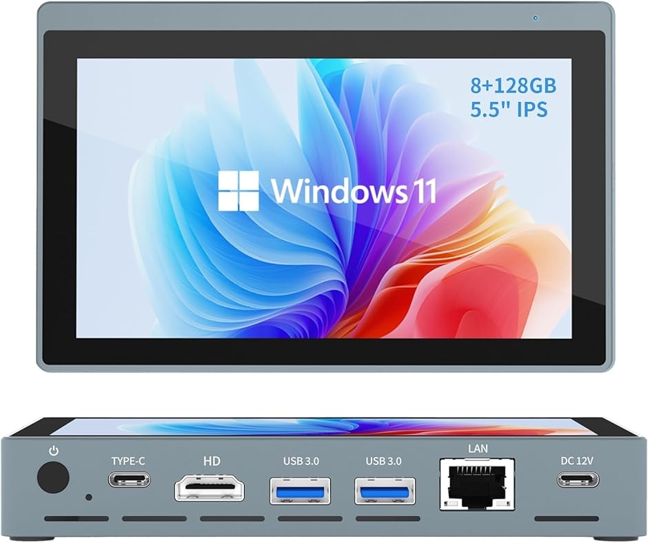 ミニpc Intel N5095搭載 DDR4 8GB+128GB SSD ミニpc Intel N5095 タッチパネル付きmini ミニパソコン (シルバー