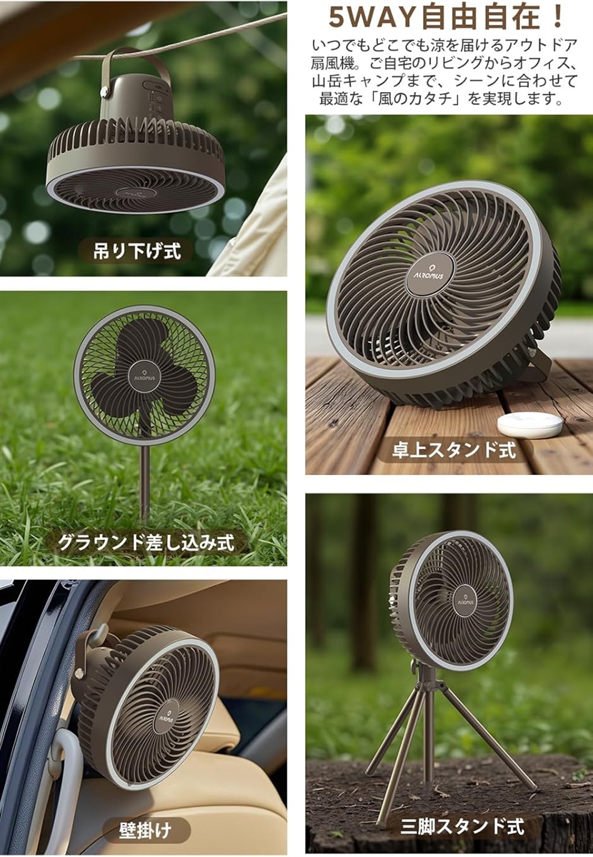 HAGOOGI キャンプ 扇風機 dcモーター コードレス アウトドア 扇風機 楽天市場】【テレビで紹介♪】hagoogi キャンプ 扇風機