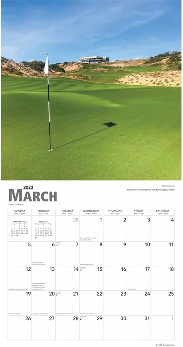 GOLF COURSES ゴルフコース 2023年 カレンダー 令和5年 / 30x60cm 壁掛けカレンダー 風景 スポーツ star｜horikku｜02