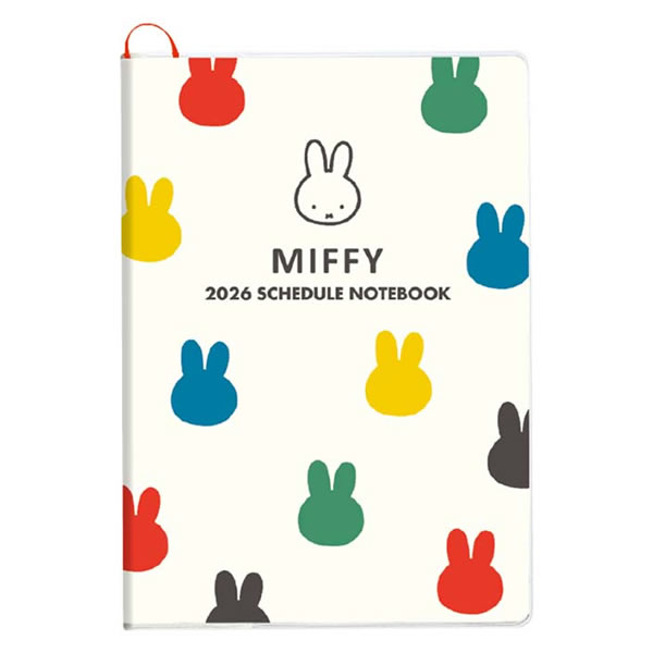 2026 ダイアリー 手帳 スクエア A5サイズ ミッフィー アイボリー 08BD