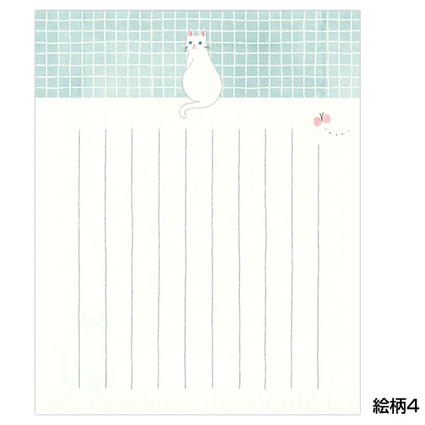 表現社 鹿ノ音 ねこ 便箋封筒のセット 20-524/20-525 （34） 美濃和紙