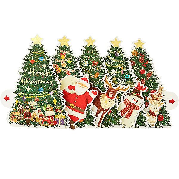 sanrio（サンリオ） クリスマスカード 洋風 S7069 ツリーからサンタ