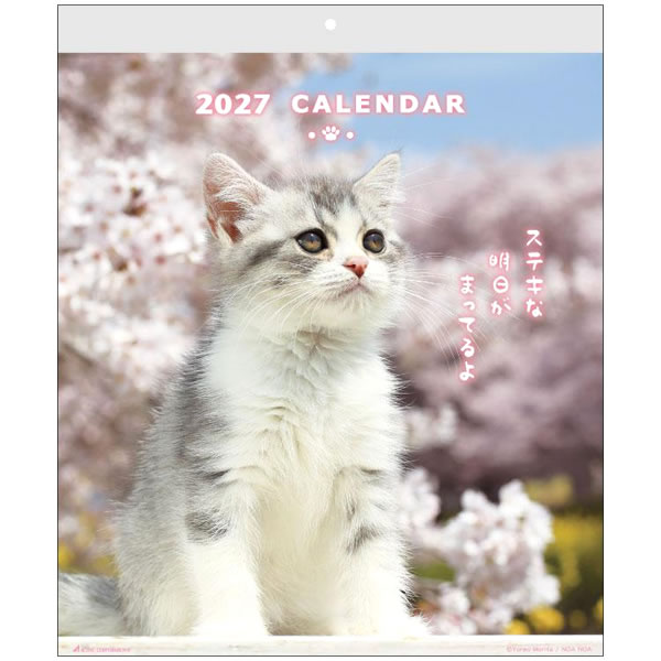 2027年 カレンダー 卓上 ぷちねこ 27ACL-546 1月始まり 令和9年