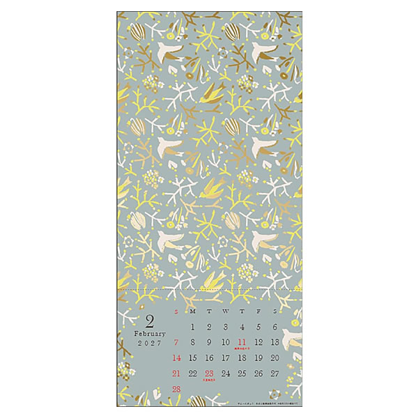 2027年 カレンダー 壁掛け ゴールドアクセ...の詳細画像2