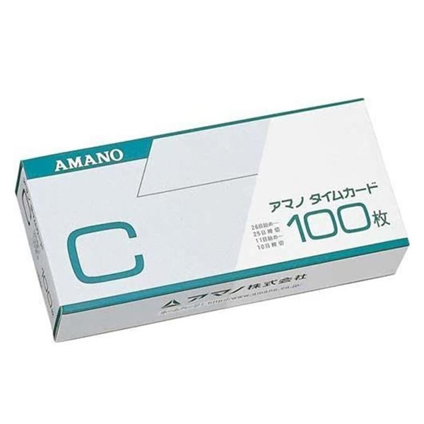 アマノ タイムカード 25日・10日締切 1箱(100枚入) Cカ-ド/52523151
