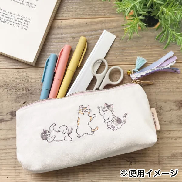 エヌビー社 ペンケース ねころび じゃれ愛和猫 5571325 筆箱 筆入れ