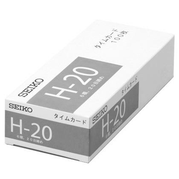 (まとめ) セイコープレシジョン セイコー用片面タイムカード 20日締 6欄印字 CA-H20 1パック(100枚) 〔×3セット〕 【北海道・沖縄・離島配送不可】 セイコープレシジョン セイコー用タイムカード H-20 20日締 片面 6欄 1