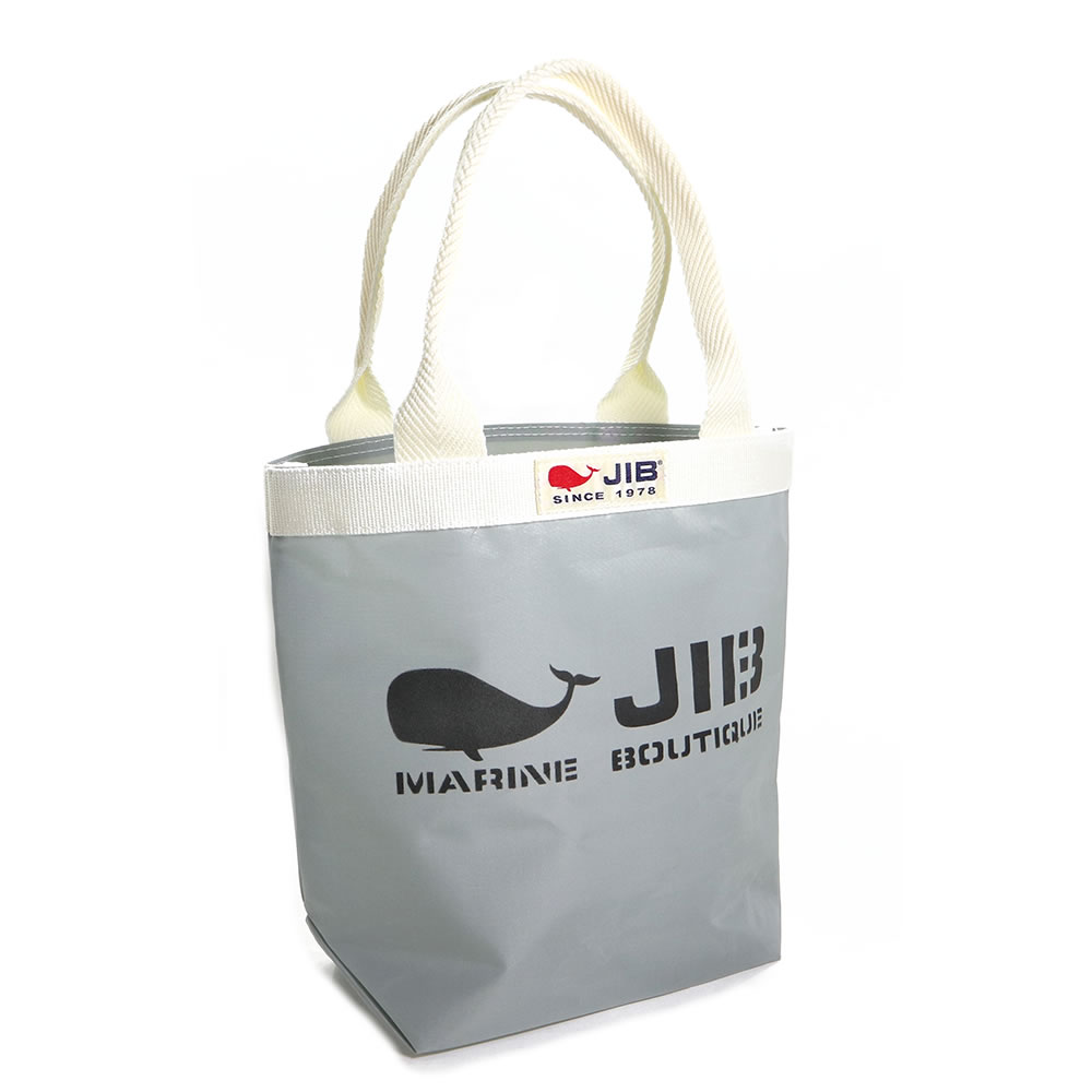 JIB バケツトートバッグ Sサイズ BKS グレー×アイボリー ファスナー