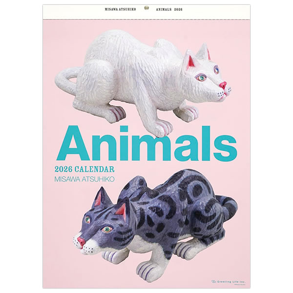 2026 カレンダー 壁掛け GL アニマルズ/三沢厚彦 C-1677-WA 月曜始まり