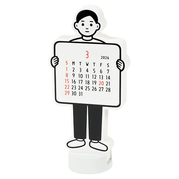 2026 カレンダー 卓上 ダイカットカレンダー Noritake ボーイ C-1722