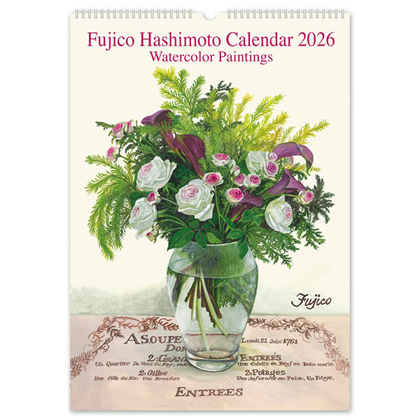 FRONTEER 2026 カレンダー 壁掛け 橋本不二子 Roses LLサイズ（H523