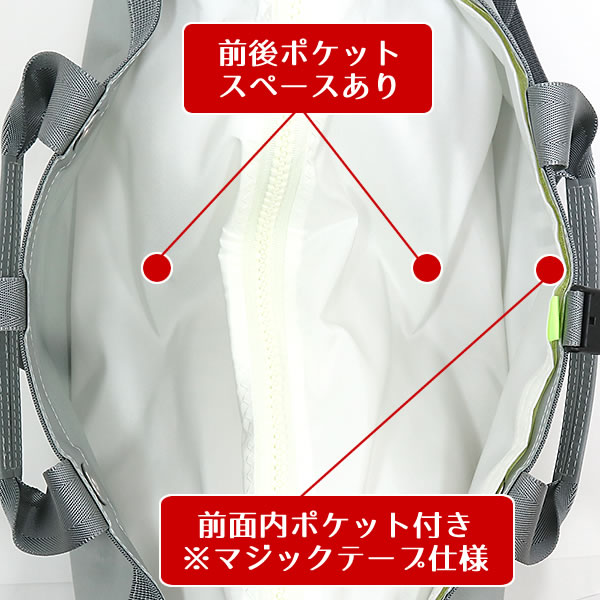 JIB ボーダーダッフルバッグ Sサイズ DSB グレー ショルダーベルト付 8