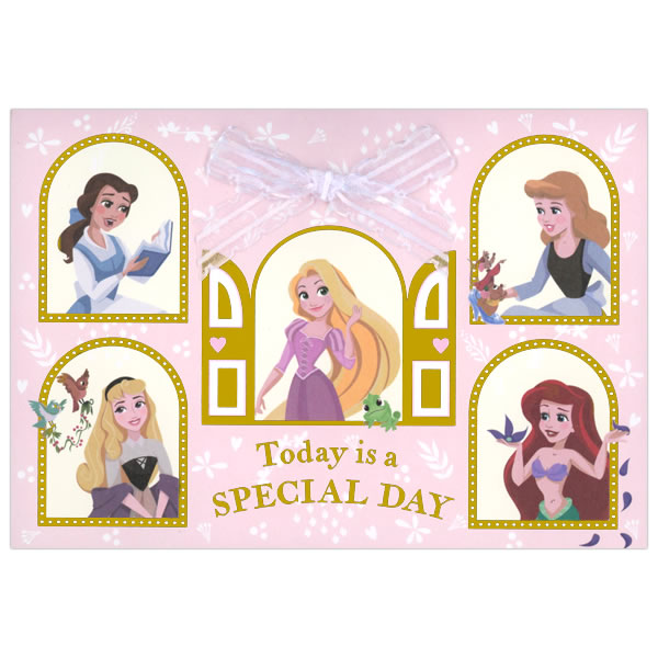 バースデーカード ディズニー プリンセスたちからお祝い EAR-816-759 ホールマーク 立体カード リボン付き 飛び出す Birthday Card お誕生お祝い