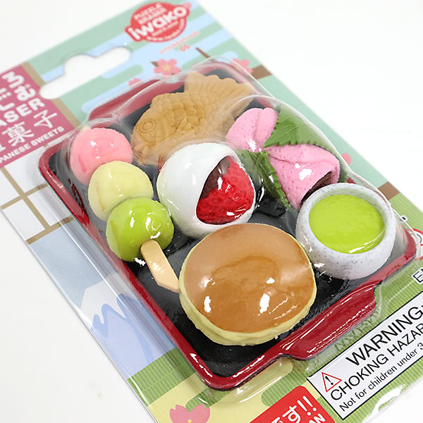 イワコー おもしろ消しゴム 和菓子 ER-BRI009 ブリスターパック05 柏餅