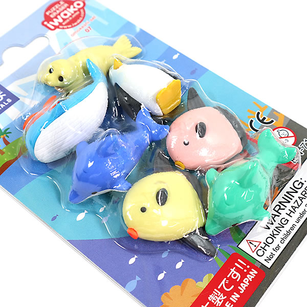 イワコー おもしろ消しゴム 海のなかま ER-BRI010 ブリスターパック07