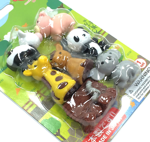 イワコー おもしろ消しゴム 動物園 ER-BRI018 ブリスターパック15 ゾウ