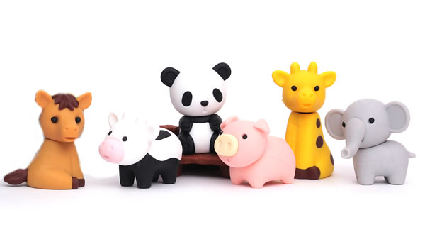 イワコー おもしろ消しゴム 動物園 ER-BRI018 ブリスターパック15 ゾウ