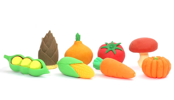 イワコー おもしろ消しゴム 野菜 ER-BRI023 ブリスターパック20