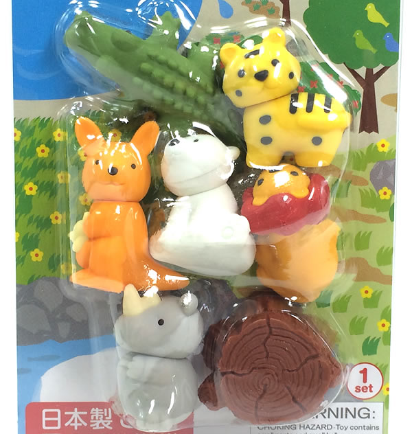 イワコー おもしろ消しゴム サファリ ER-BRI025 ブリスターパック22