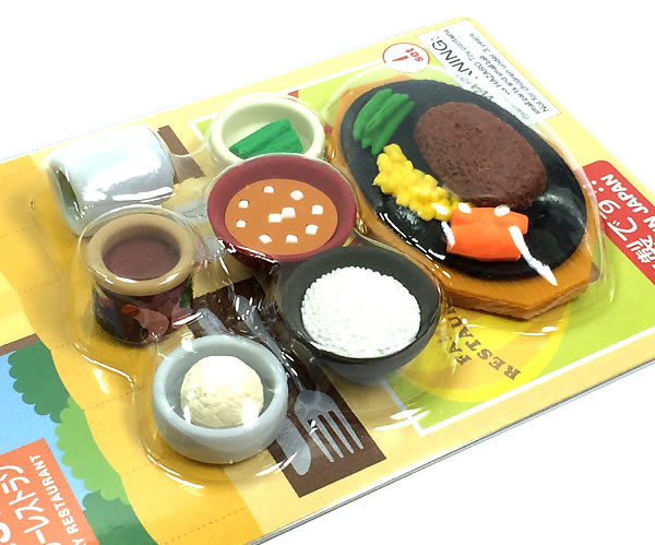 イワコー おもしろ消しゴム ファミリーレストラン（ハンバーグ） ER