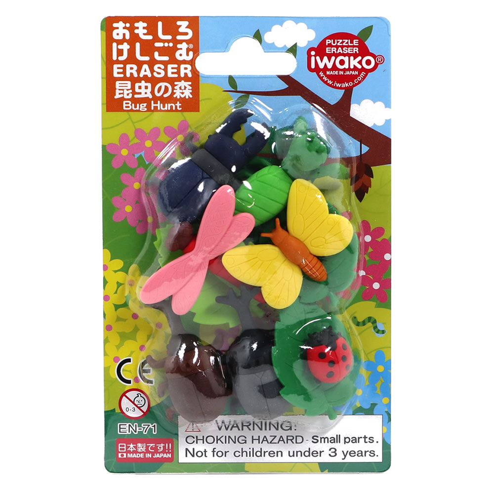 イワコー おもしろ消しゴム 昆虫の森 ER-BRI068 ブリスターパック60