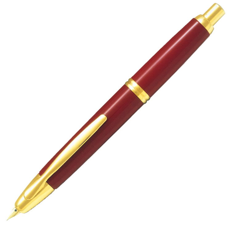 PILOT パイロット 万年筆 キャップレス ディープレッド FC-15SR-DL（ペン種 要選択/F・M） ペン先：18K 彫刻名入れ(有料)可  グッドデザイン・ロン