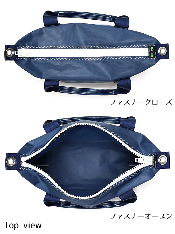 JIB ファスナーつきトートバッグ オーバージップ Sサイズ FTS