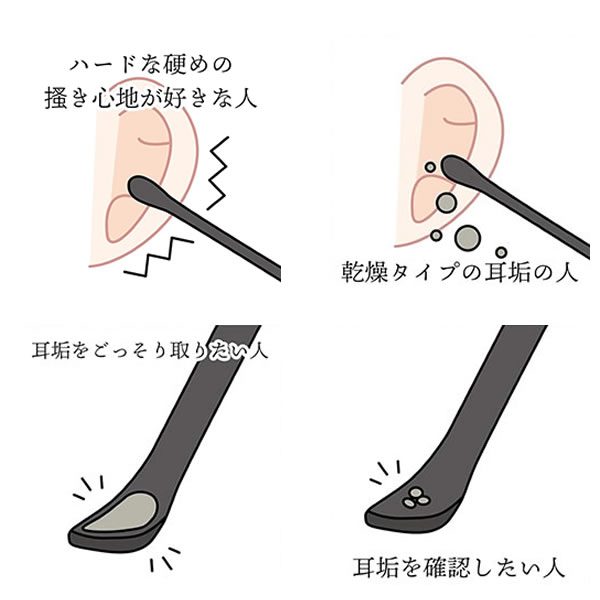 匠の技 チタン製耳かき ブラック G-2296 みみかき グリーンベル : 堀萬