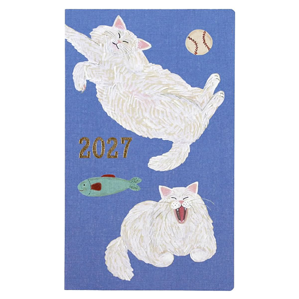 グリーティングライフ 2027年 ダイアリー 手帳 B6スリム キャット