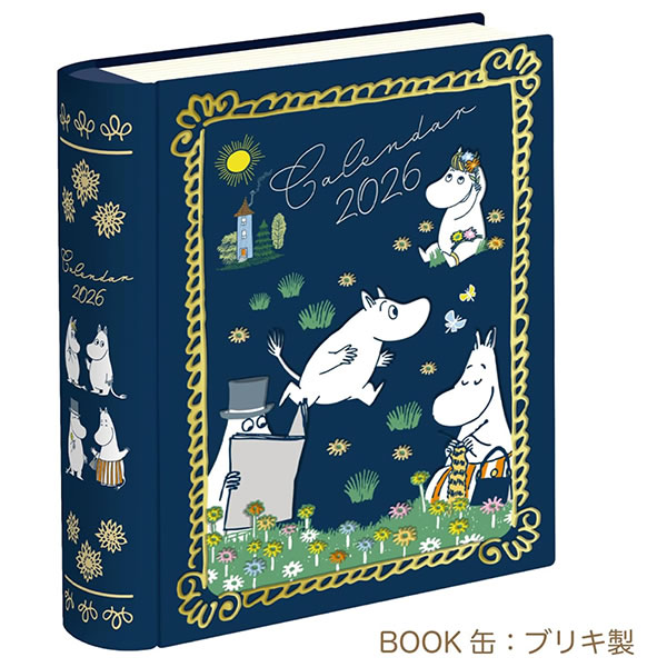 2026 カレンダー 卓上 学研ステイフル ムーミン BOOK缶カレンダー