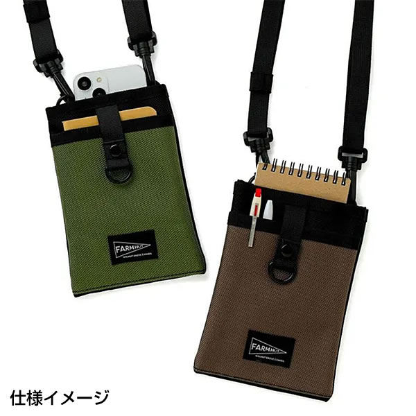 FARMHUT スマートフォンクロスボディバッグ BK ブラック スマホポーチ