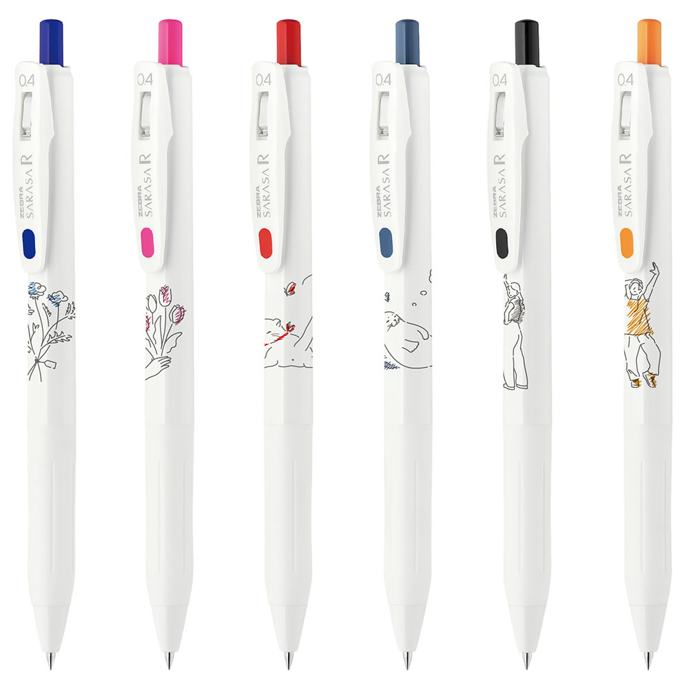 ZEBRA（ゼブラ） 数量限定 サラサR 0.4 シンプルポップ6色（6本