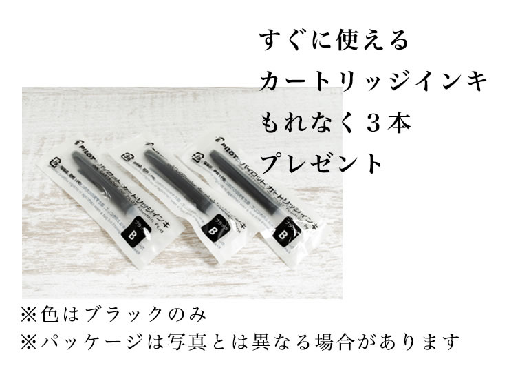 PILOT（パイロット） 20％OFF インク3本/シース特典付 万年筆 キャップ