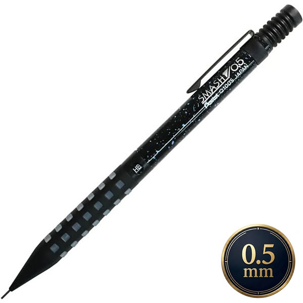 ぺんてる（Pentel） スマッシュ スプラッター ブラック×ブルー 0.5mm