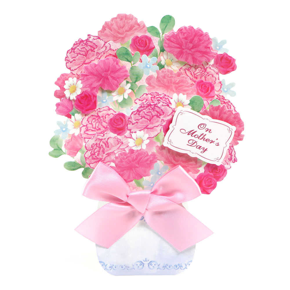 sanrio 母の日カード リボン付き花瓶 S3013 サンリオ お母さんへ