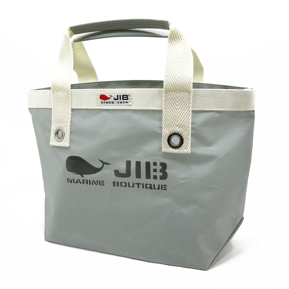 JIB ファスナー無しトートバッグ Sサイズ TS グレー×アイボリー ベルト