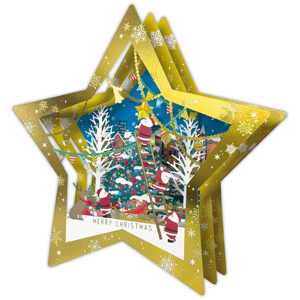 Hallmark（ホールマーク） クリスマスカード 洋風 立体カード レーザー