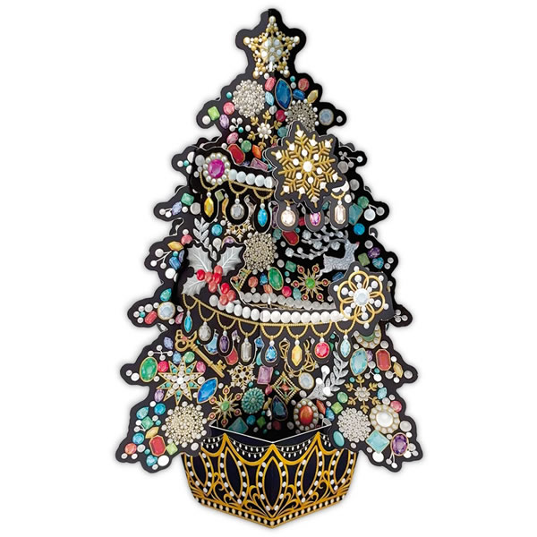 oko5 アスティエ クリスマスオーナメント　ブラックカード Hallmark（ホールマーク） クリスマスカード 洋風 立体カード