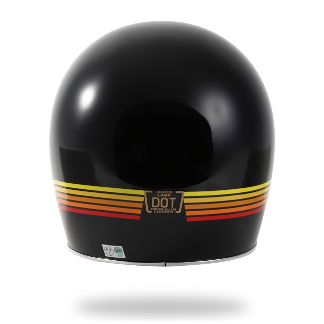 HORIZON HELMETS LAMP BIRD HELMET 5RAINBOW BLACK ランプ