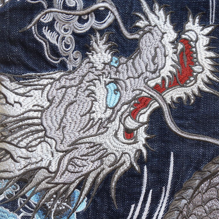 新作 ビッグ有 カラクリ魂/絡繰魂/からくり魂 粋 大龍 総刺繍 金襴和柄