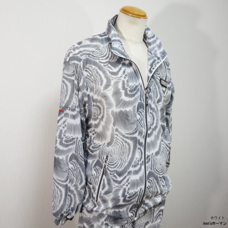 キャロウェイ オデッセイ フルジップ ジャケット セットアップ M 総柄 レア 春夏物 ビッグ有 Odyssey/オデッセイ 渦巻柄 ZIPアップジャケット 大人