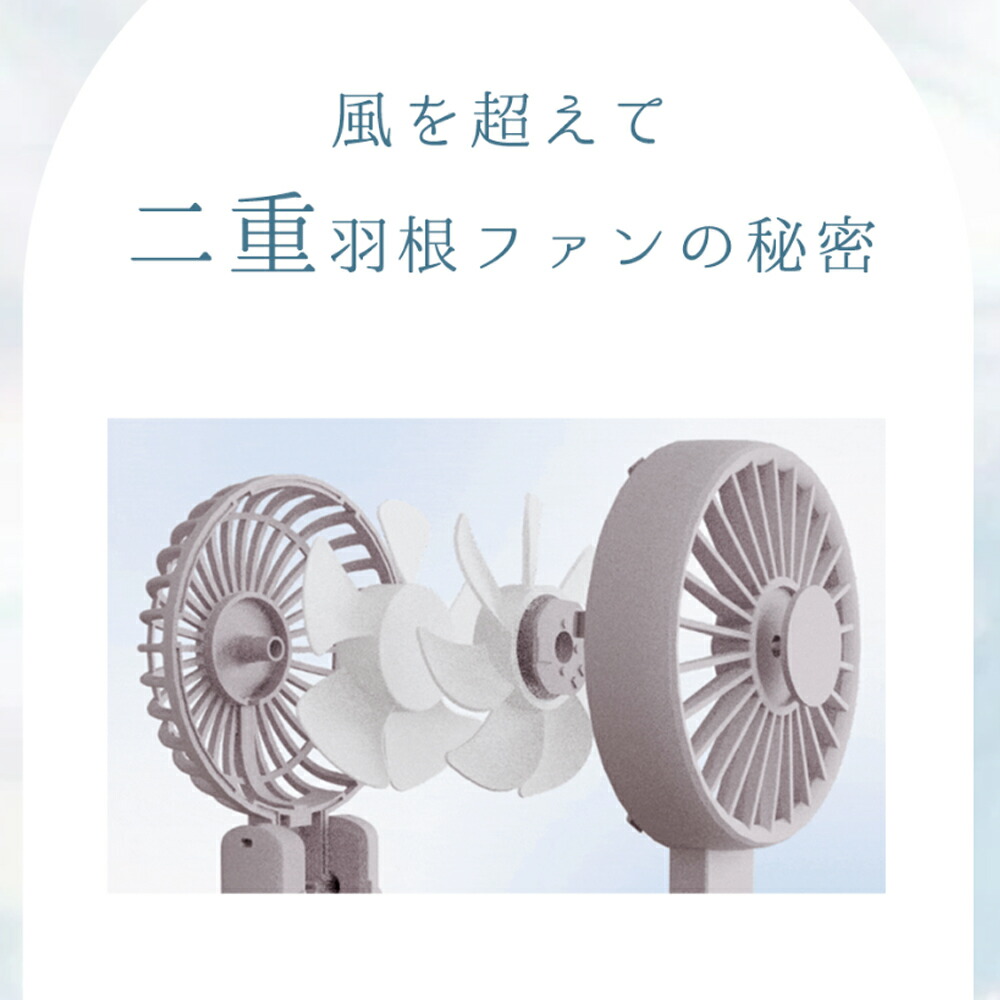 【強力送風!贅沢な涼しさ!】首かけ 扇風機 静...の詳細画像2