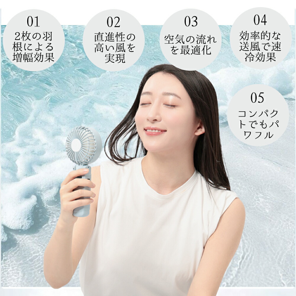 【強力送風!贅沢な涼しさ!】首かけ 扇風機 静...の詳細画像3