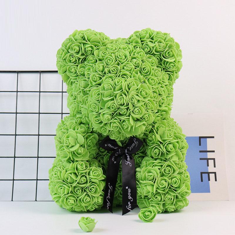 バレンタイン フラワーベア(Bear Flower ) 25/40cm 誕生日 バラ 薔薇 ソープフラワー 枯れない花 フラワー ベア 造花 ギフト｜hoshisyojistore｜08