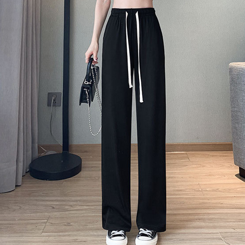 シンプルロングパンツ 春夏向け 普段使い ワイドパンツ レディース ロングパンツ ひんやりパンツ ロング丈